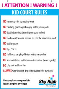 Trampoline Park Safety - Kid Court Rules